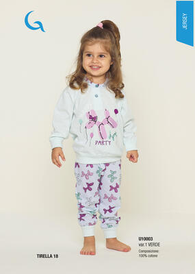 PIGIAMA NEONATA M/L U10003 Tellini S.r.l. Ingrosso Abbigliamento